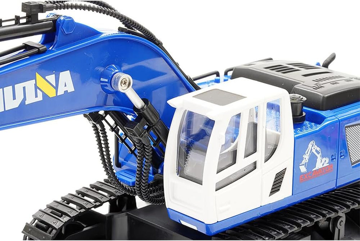 2.4G 11CH RC EXCAVATOR BLUE W/Die CAST BUCKET