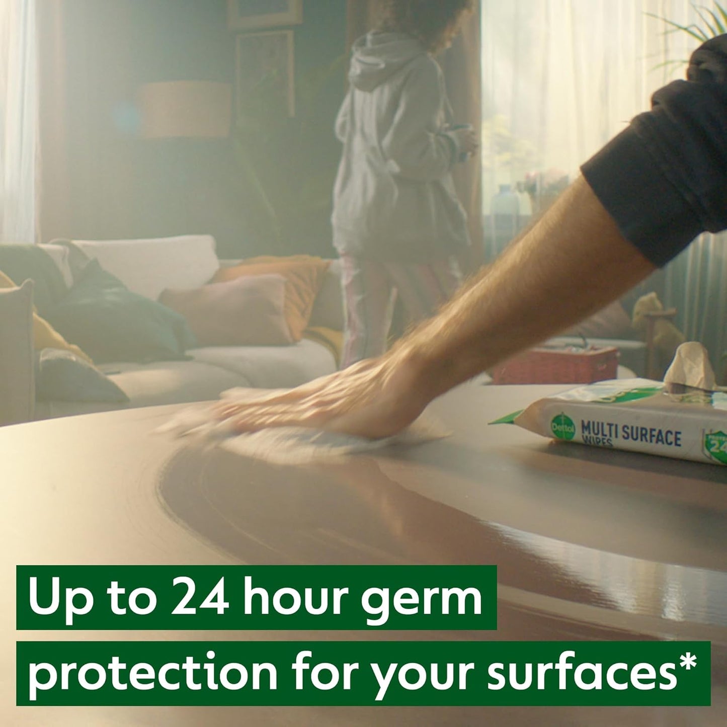 Protect 24 Multipurpose Antibacterial Wipes, 5 Pack of 80, Total 400, Long-Lasting Germ Protection, Ideal for Home, Office, Travel, First Aid Bag Essential