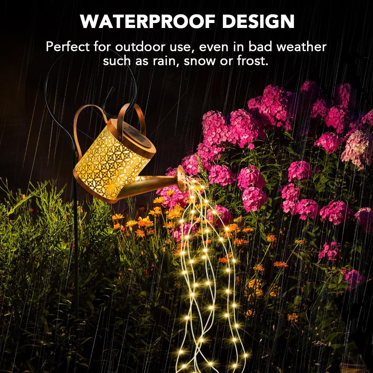 Solar Watering Can Light, LED Solar String Lights Waterproof Dual Mode Water Can Lights for Garden Patio Yard Pathway Lantern Plant Decoration