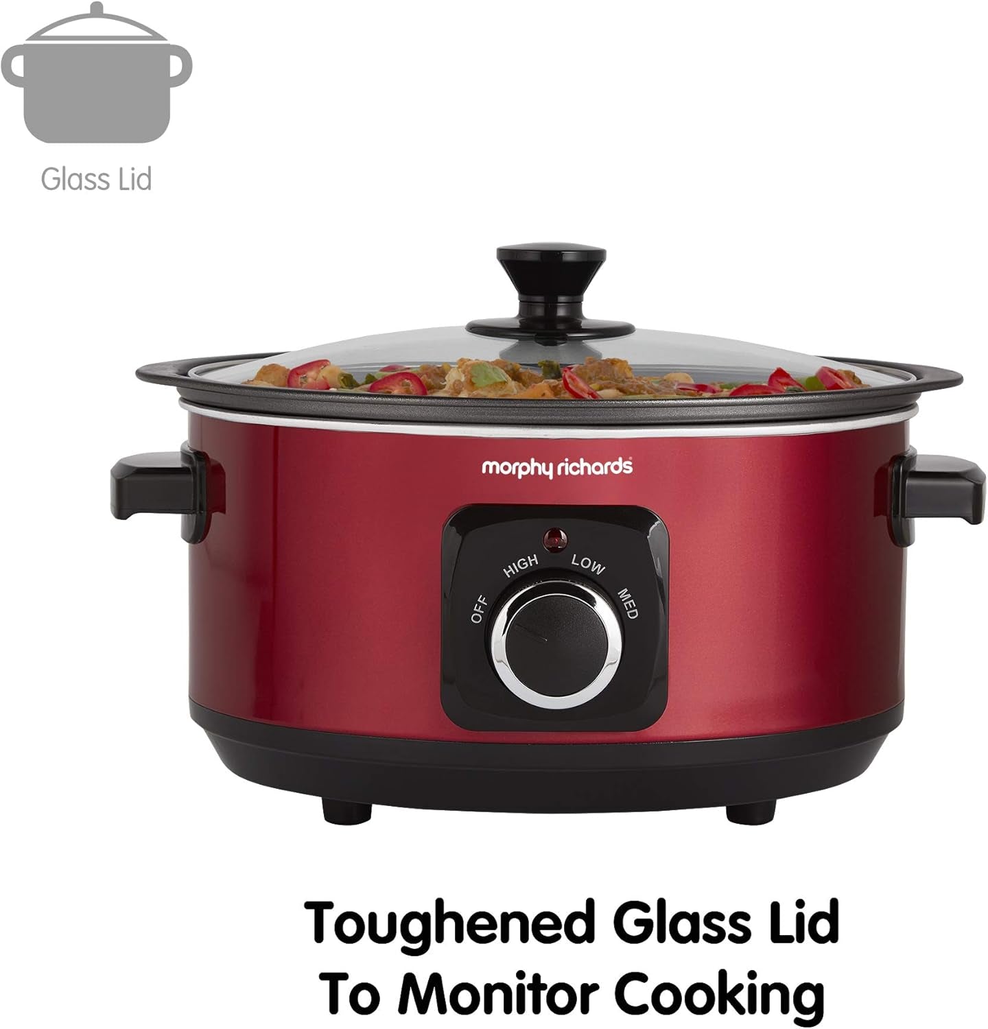 Slow Cooker Sear and Stew 460014 3.5L Red Slowcooker