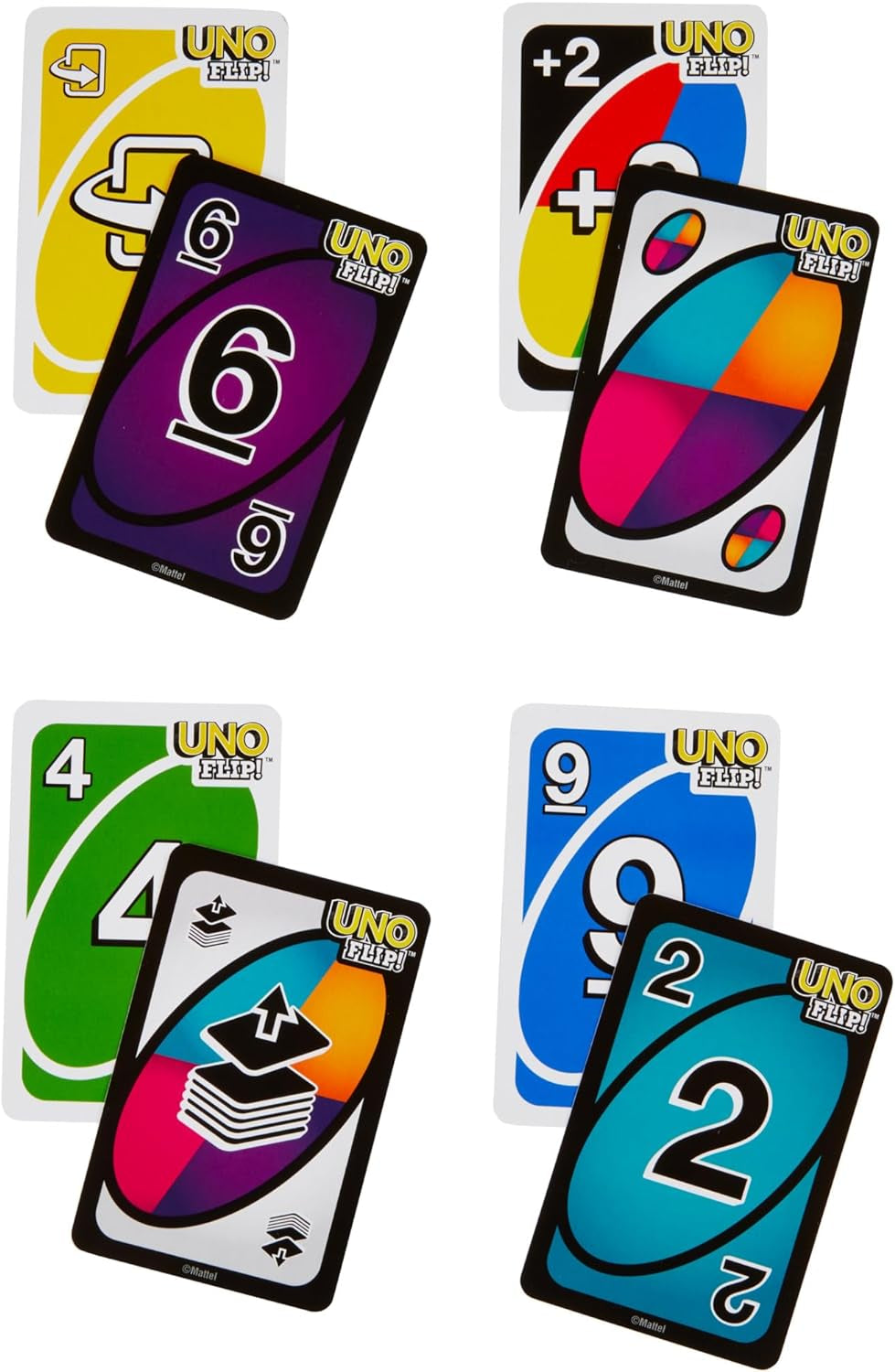 UNO FLIP! Family Card Game for Adults, Teens & Kids, Double-Sided Deck with Special Flip Card, 112 Cards, 7 Year Old and Up, GDR44