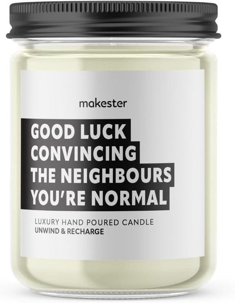 New Home Candle - 220G Soy Wax with Madagascan Vanilla, Jasmine & Sugared Almond - Housewarming or New Home Gift for Couple Moving in - Funny Candles by
