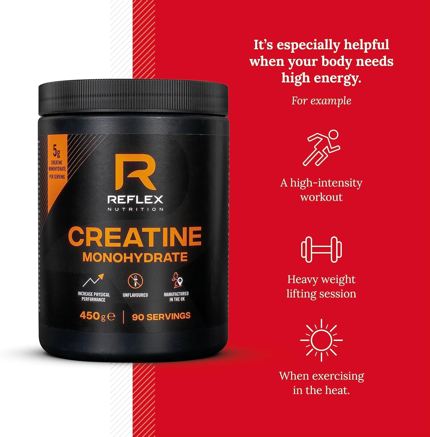 Nutrition Creatine Monohydrate, 100 Percent Creatine Monohydrate, 450G