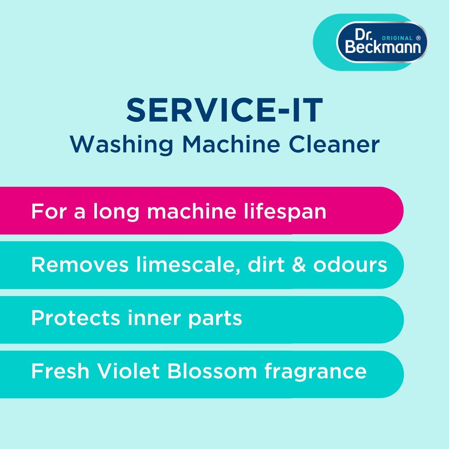 Service-It Washing Machine Cleaner | Violet Blossom | Removes Limescale and Bad Odours | 250Ml