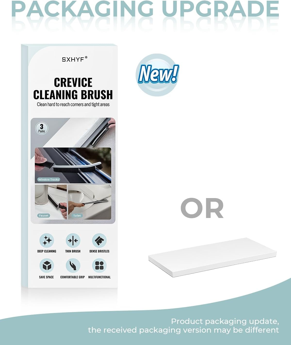 Cleaning Brush - Hard Bristle Crevice Cleaning Brush UK, Multifunctional Gap Cleaning Scrub Brush, Grout Brush, Cleaning Products for Household Use, Home, Kitchen, Bathroom, Window, Vehicle