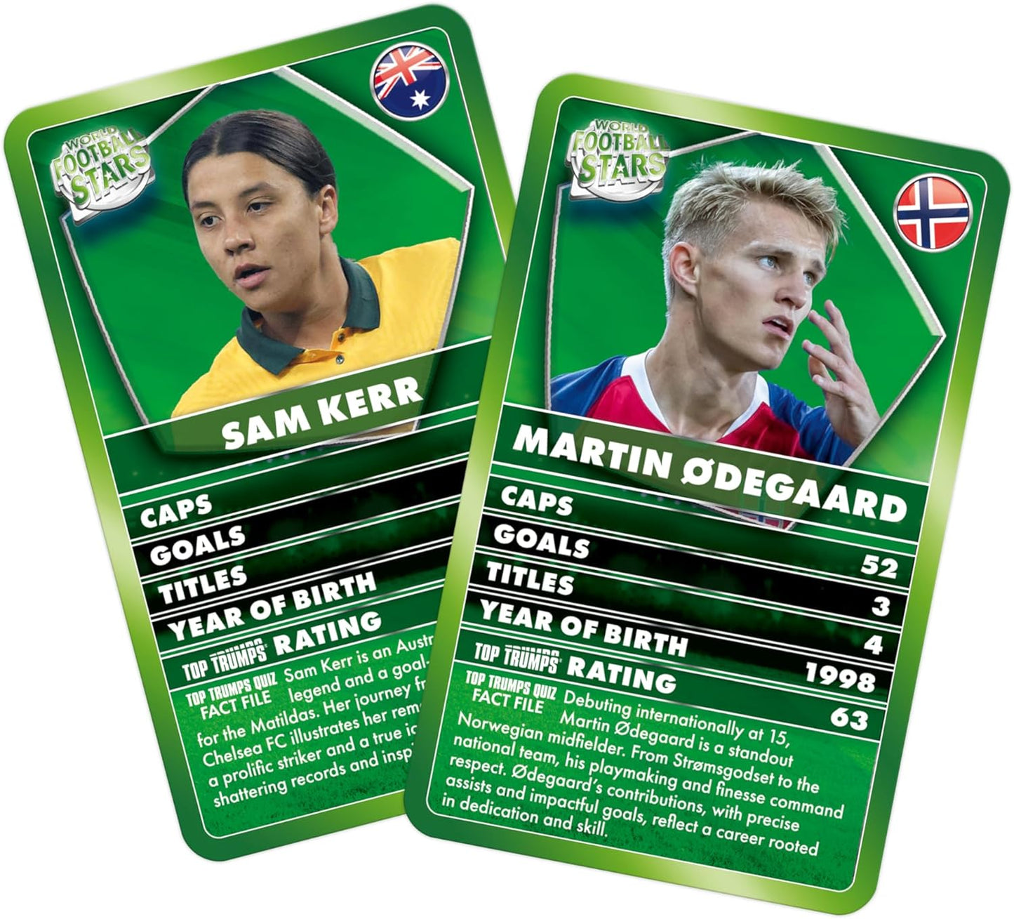 World Football Stars Specials Card Game Green, Play with Lionel Messi, Neymar and Harry Kane, Educational Gift and Toys for Ages 6 Plus