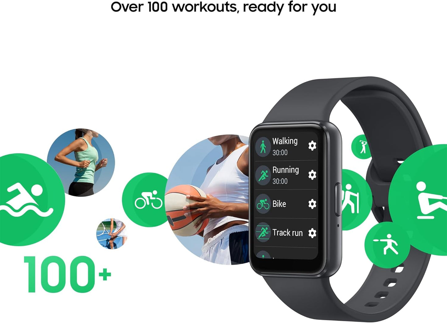 Galaxy Fit3, Smart Watch, Fitness Tracker, Health Monitoring, Black, 3 Year Manufacturer Extended Warranty (UK Version)