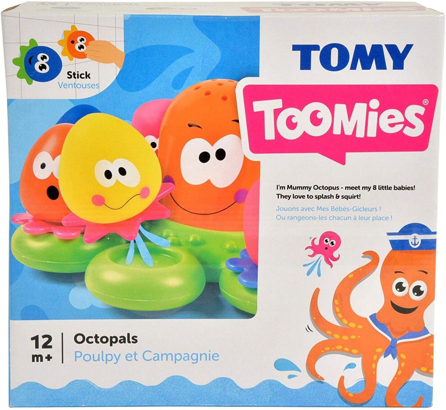 TOMY Octopals Number Sorting Baby Bath Toy Educational Water Toys for Toddlers Suitable for 1, 2 and 3 Years Old Boys and Girls