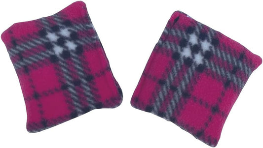 Lavender Scented Microwave Hand Warmers - One Pair (Cerise Check)