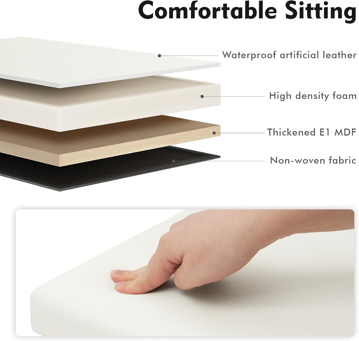 Beige Faux Leather Small Ottoman Storage Boxes,Folding Toy Chest Foot Rest with Storage,Toy Cheat Boxes for Kids,Footstool for Living Room,Bedroom 30 X 30 X 30Cm