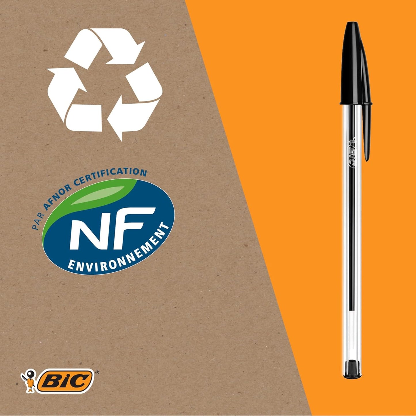 Cristal Original Ballpoint Pens Medium Tip (1 Mm) – Black, Box of 10