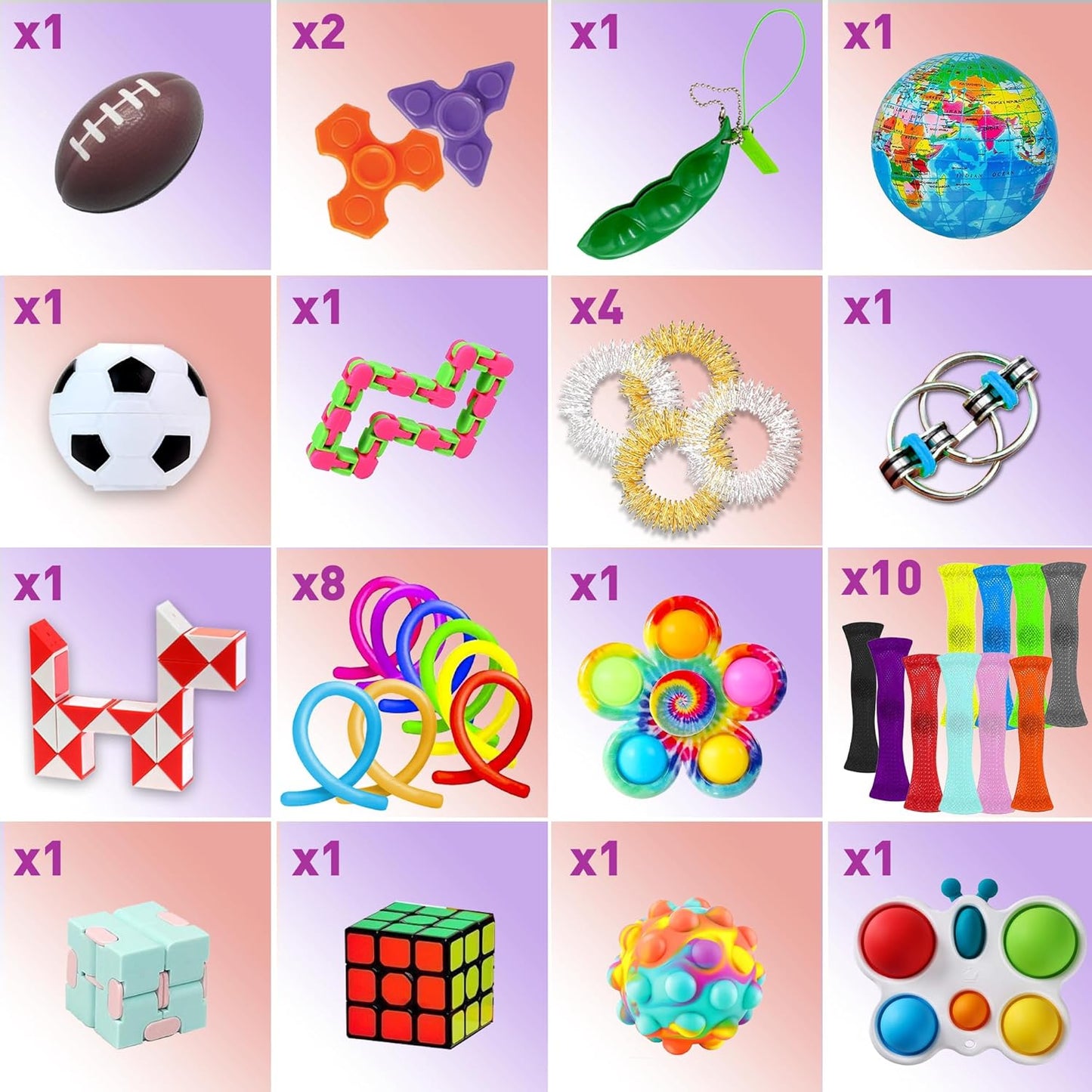 75 Pcs Fidget Toys Kids Pack - Pinata Fillers, Party Favours, Classroom Prizes, Stress Relief, Treasure Chest Goodie Bag Rewards with Pop Its for ADHD, Autism Bulk Fidgets Box Gifts for Boys and Girls