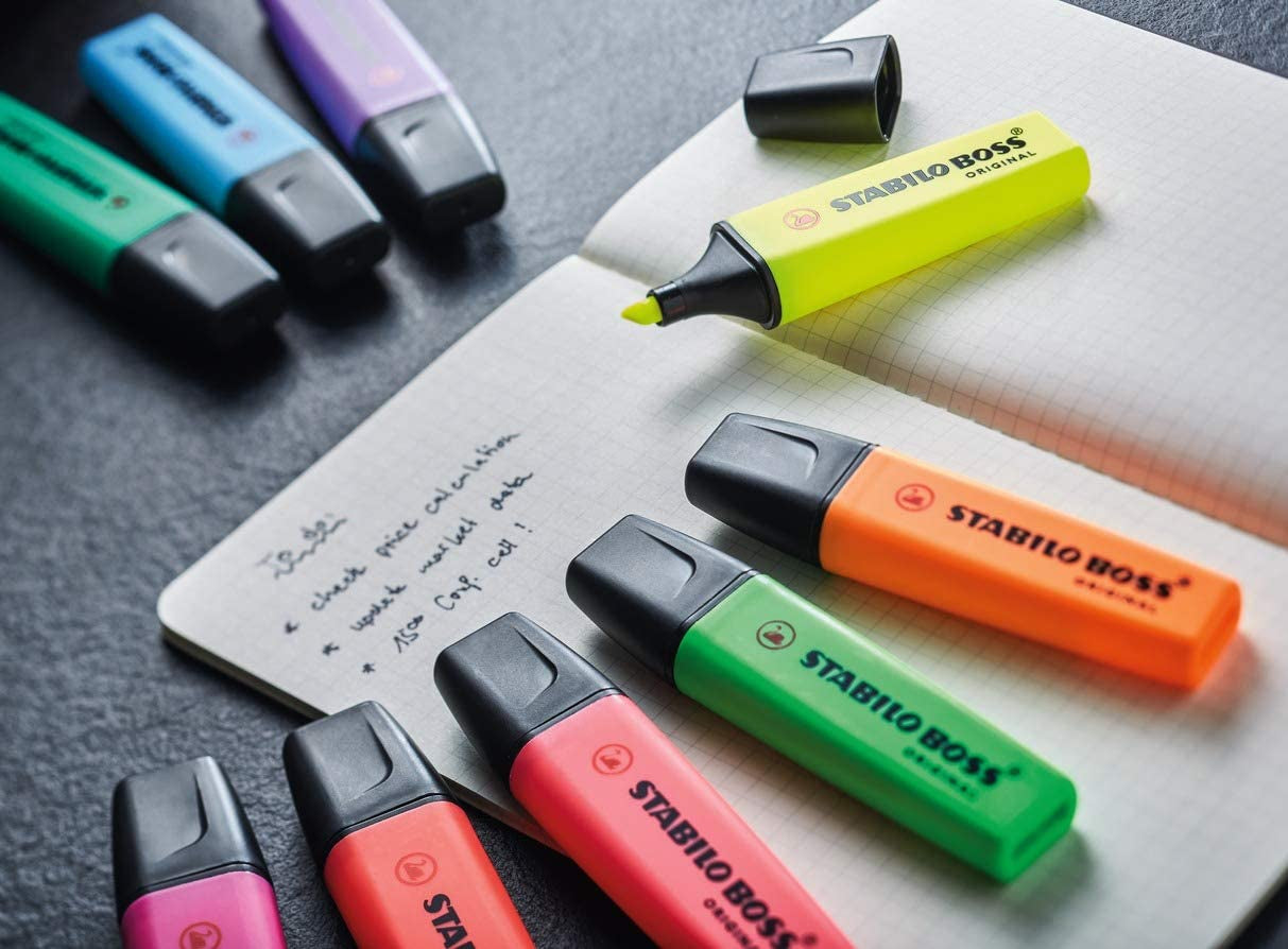 BOSS ORIGINAL - Highlighter - Pack of 8 - Assorted Colours