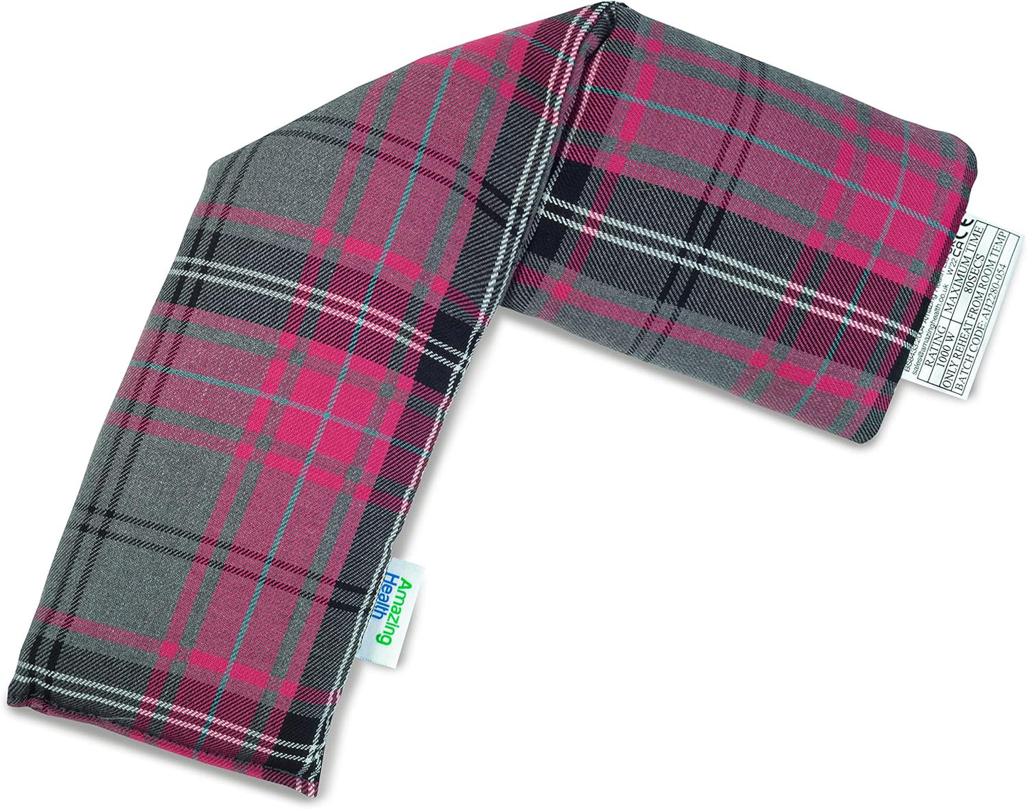 Unscented Microwave Wheat Bag-Uk Made - NON Scented Pink Tartan Cotton Made in Britain
