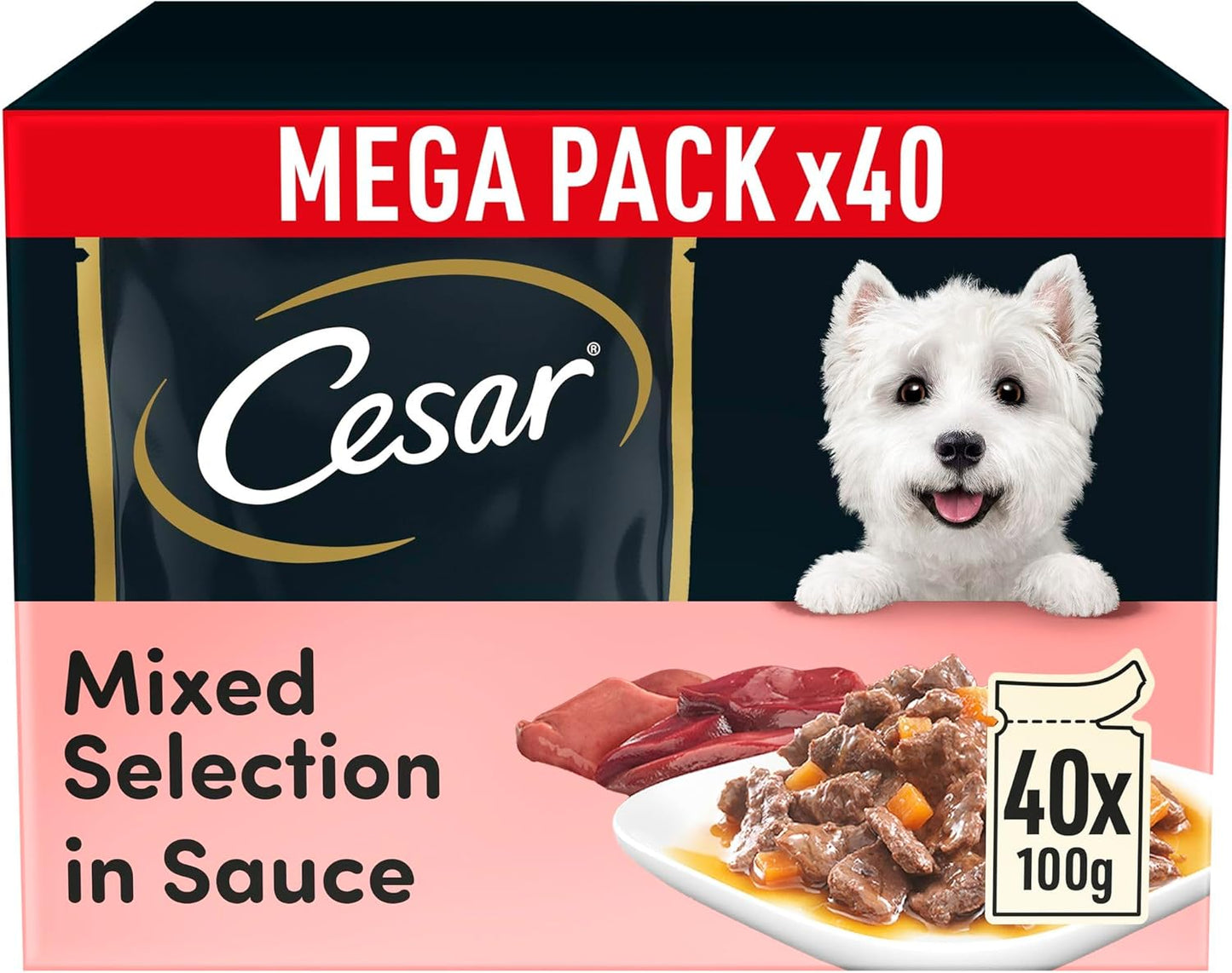 Adult Dog Pouches Sauce Selection in Gravy 40X100G