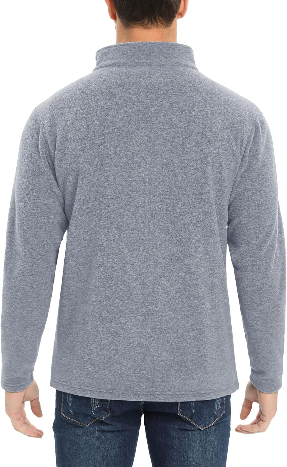 Mens Fleece Jacket Full Zip Lightweight Warm Winter Outdoor Casual Jacket Work Fleece Tops with Zip Pockets