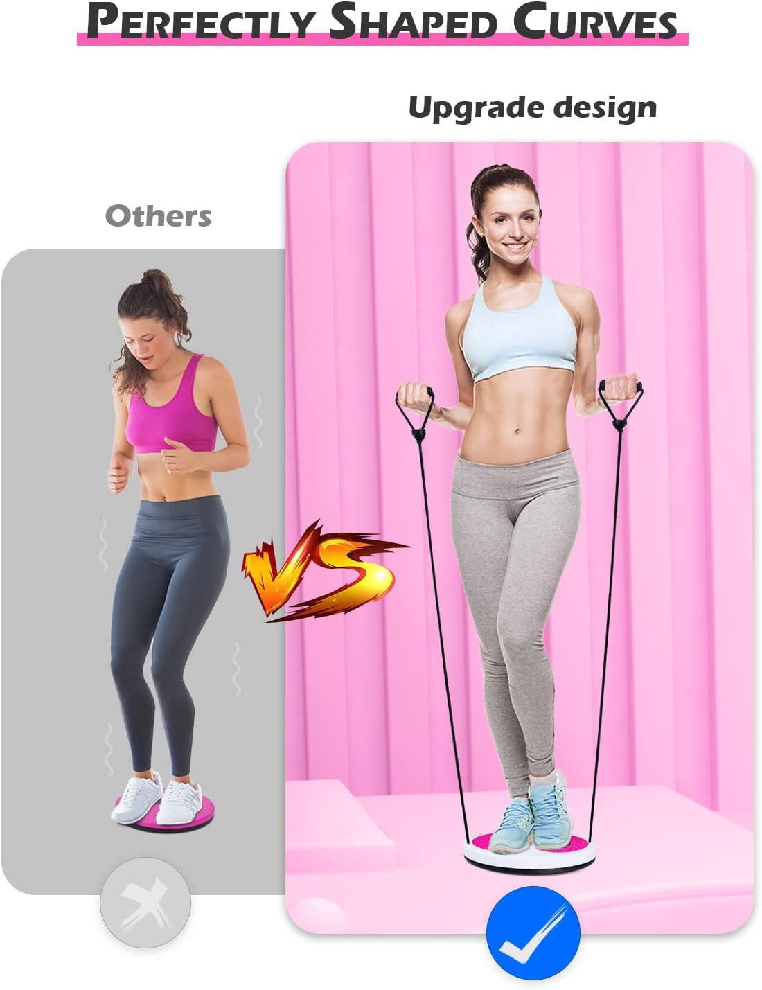 Waist Twist Disc, Waist Slimming Balance Rotating Disc Multi-Functional Twist Board Exercise with Massage Foot Sole- Home Fitness Gym Equipment