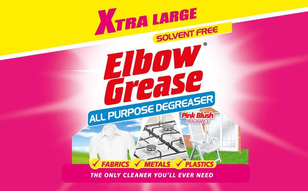 Pink All Purpose Degreaser Spray – Extra Large (1 Litre) | Removes Grease & Oil from Kitchen & Bathroom Surfaces, Outdoor, Vehicles & Fabrics