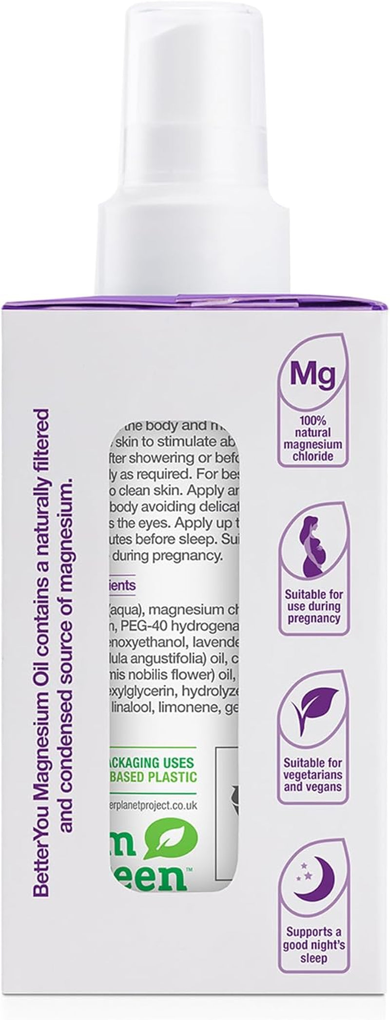 Magnesium Sleep Body Spray, Made with Zechstein Magnesium Chloride and Essential Oils, Magnesium Supplement, Natural Sleep Aid, Palm-Oil Free, 100Ml (600 Sprays)