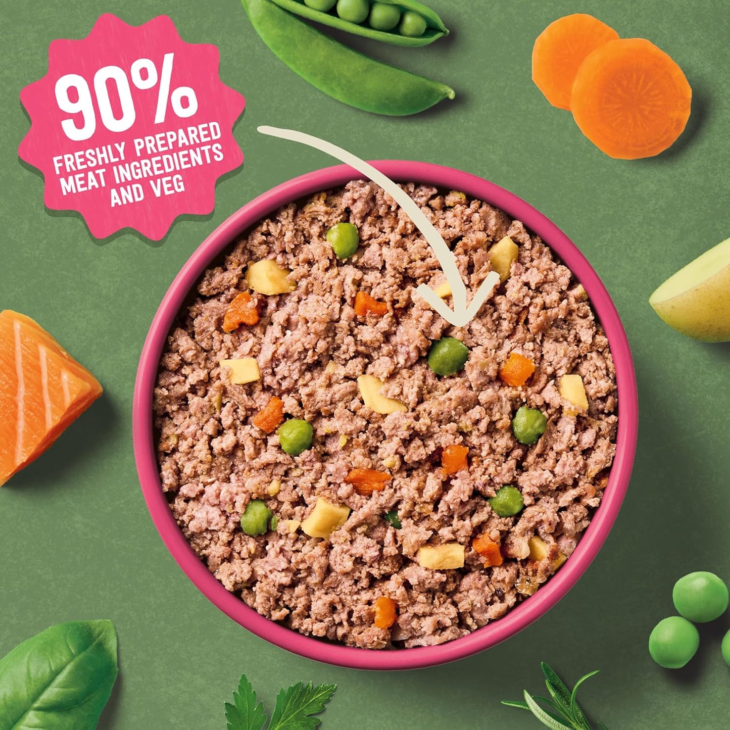 Complete Wet Tray Grain Free Hypoallergenic Adult Dog Food Salmon & Potato 8X400G - Made with All Natural Ingredients