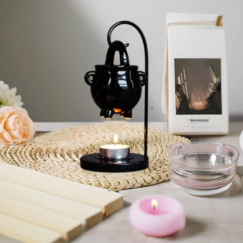 Hanging Cauldron Wax Melt Burners, Mothers Day Essential Oils and Fragrance Scented Melter, Aromatherapy Mum Ornaments for Home Decor, Living Room