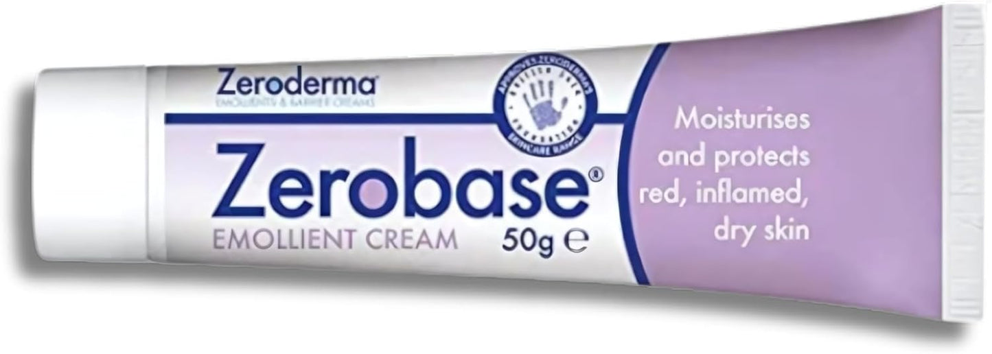 Zerobase Emollient Cream 50G, Softens Moisturises and Protects Dry Skin, Helps Restore the Skin Barrier