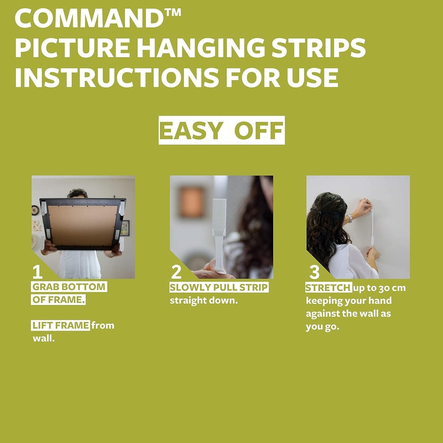 Large Picture Hanging Strips, Value Pack - 14 Pairs (28 Strips) Adhesive Strips - for Pictures, Frames, Mirrors, Wall Décor - Damage Free Hanging