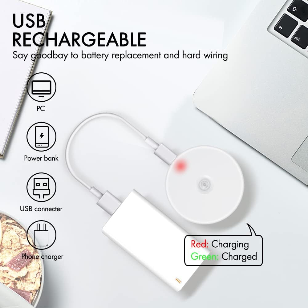 Motion Sensor Lights Indoor Rechargeable Wireless Wall Light LED Stair Night Lights Lamps with Auto/On/Off for Stairs Living Room Bathroom Corridors Closet Kitchen under Cabinets