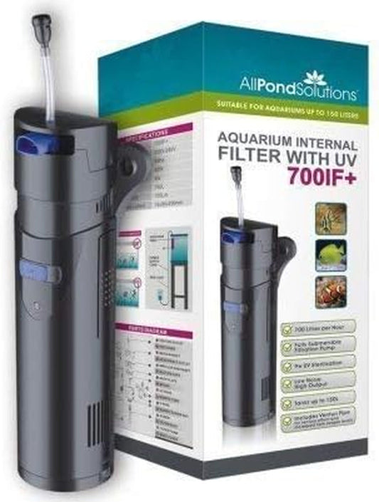 Fish Tank Filter, 700IF+ 9W UV Steriliser Internal Aquarium Water Filter for Small Coldwater or Tropical Aquariums for Tanks up to 35 Litres – All in One 150L