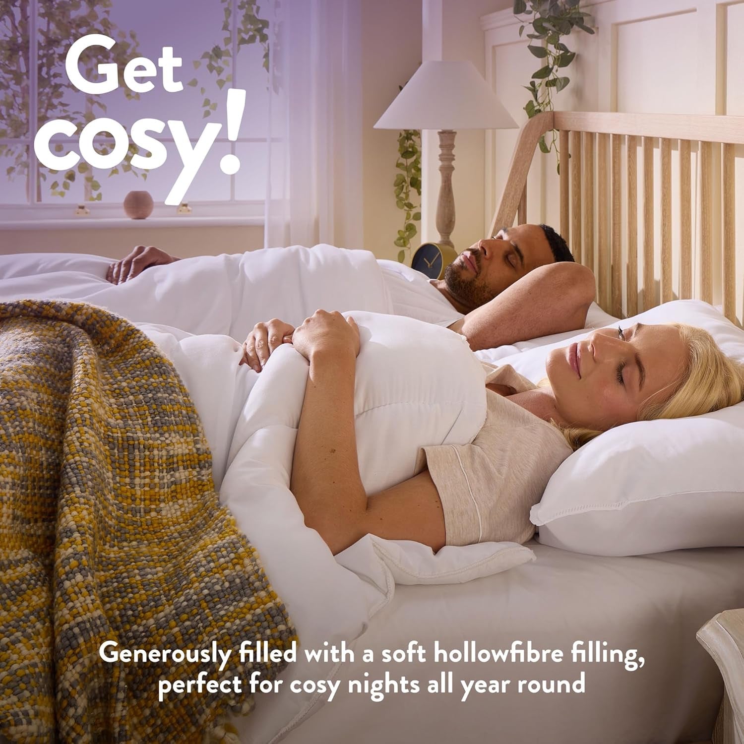 Cosy Nights Double Duvet - 10.5 Tog All Year round Quilt Ideal for Summer & Winter - Comfortable, Soft Touch Cover, Hypoallergenic, Machine Washable, Size (200Cm X 200Cm)