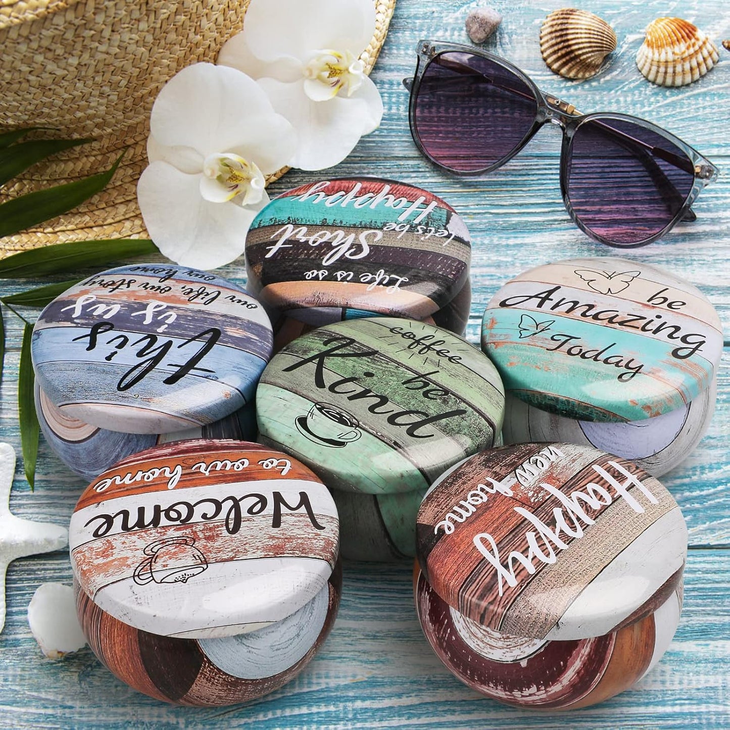 Natural Soy Wax Candle 6 Pack,Wood Candle Box,Womens Gift Sets,Scented Candles Gift Box,Candle Sets for Women Gifts,House Warming Gifts New Home,Candle Gift Set,Candles Gifts for Women
