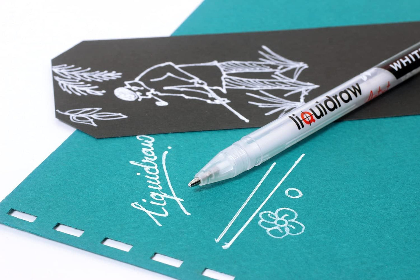 White Gel Pens for Art, Black Paper 0.8Mm Fine Point Gel Pen for Artists, Highlights, Drawing, Writing & Sketching Designs