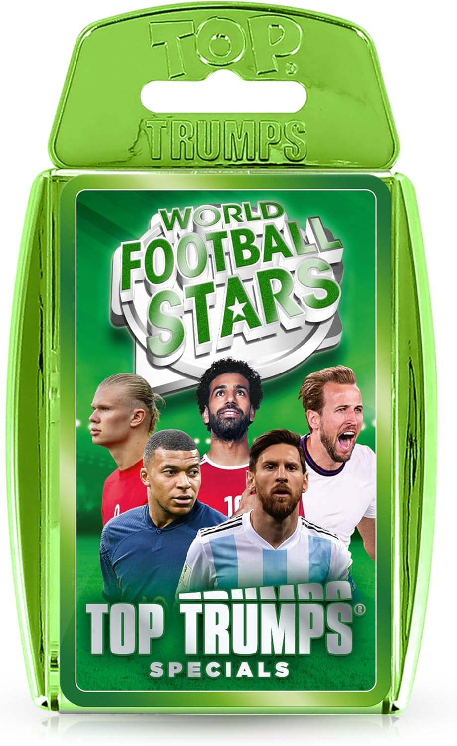 World Football Stars Specials Card Game Green, Play with Lionel Messi, Neymar and Harry Kane, Educational Gift and Toys for Ages 6 Plus