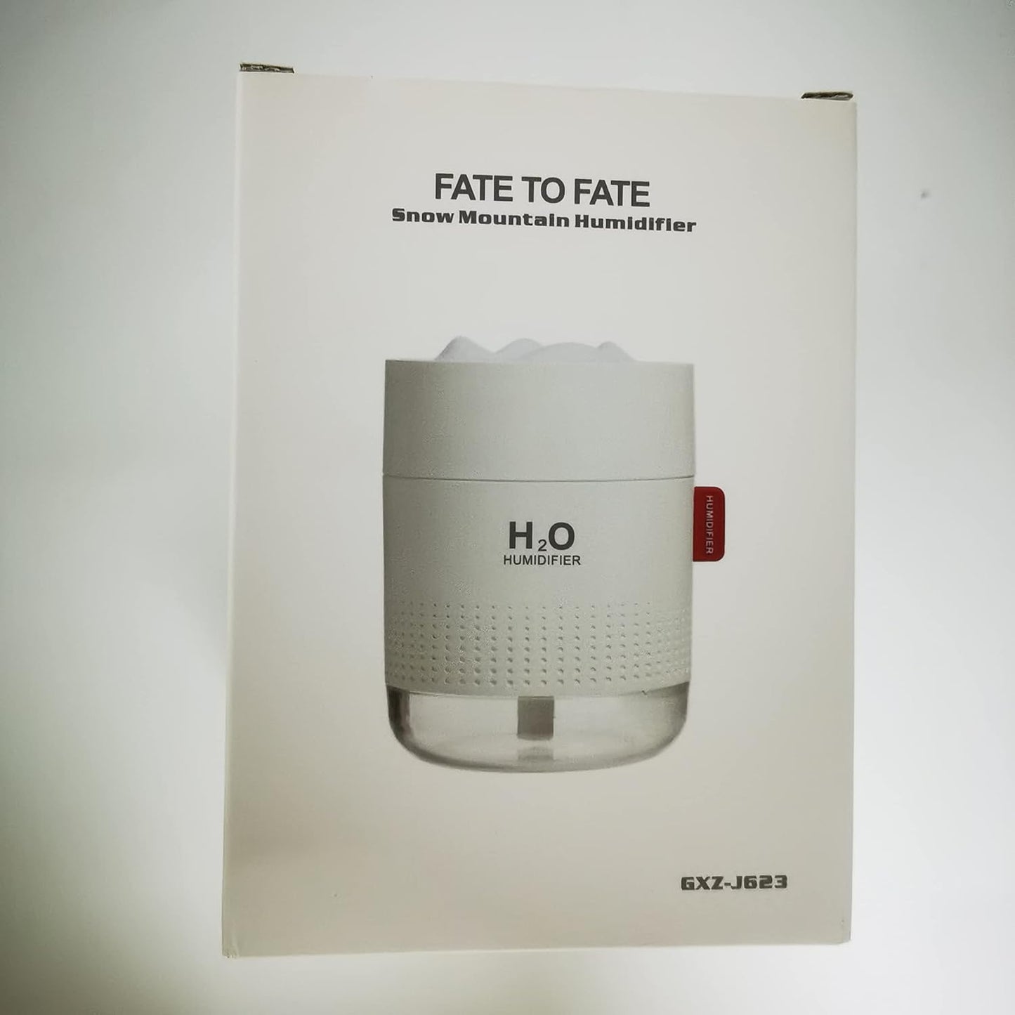 Humidifiers 500Ml Cool Mist Air Ultrasonic Quiet USB Desktop Humidifiers with Night Light Waterless Auto Shut-Off for Home Baby Bedroom Office Travel (White)