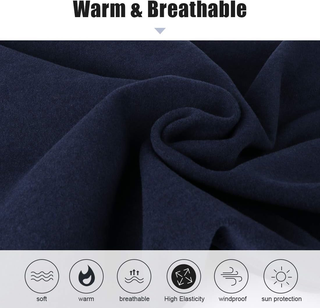 Neck Warmer Snood for Men & Women,Winter Neck Gaiter Fleece Bandana Face Covering Mask Windproof Neck Scarf Neckwear for Outdoor Sports Motorcycle Skiing Running Cycling