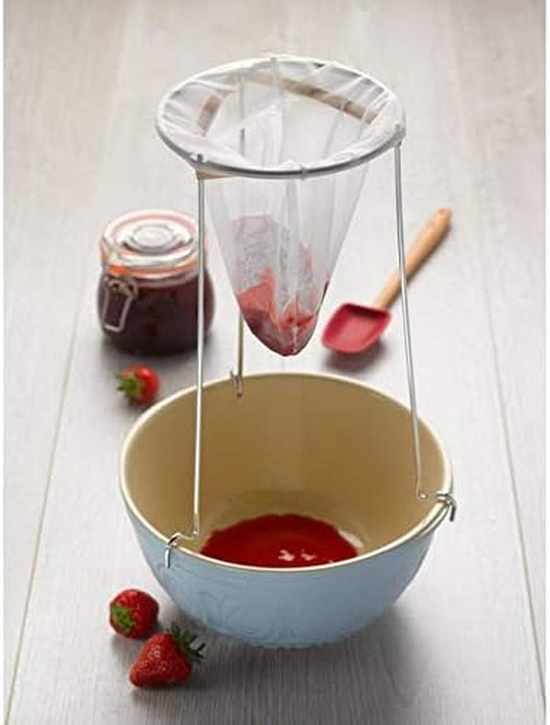 Home Made Maslin/Jam Pan for Induction Hob with Recipe in Gift Box, Stainless Steel, 9 Litre & Tala Jam Straining Set