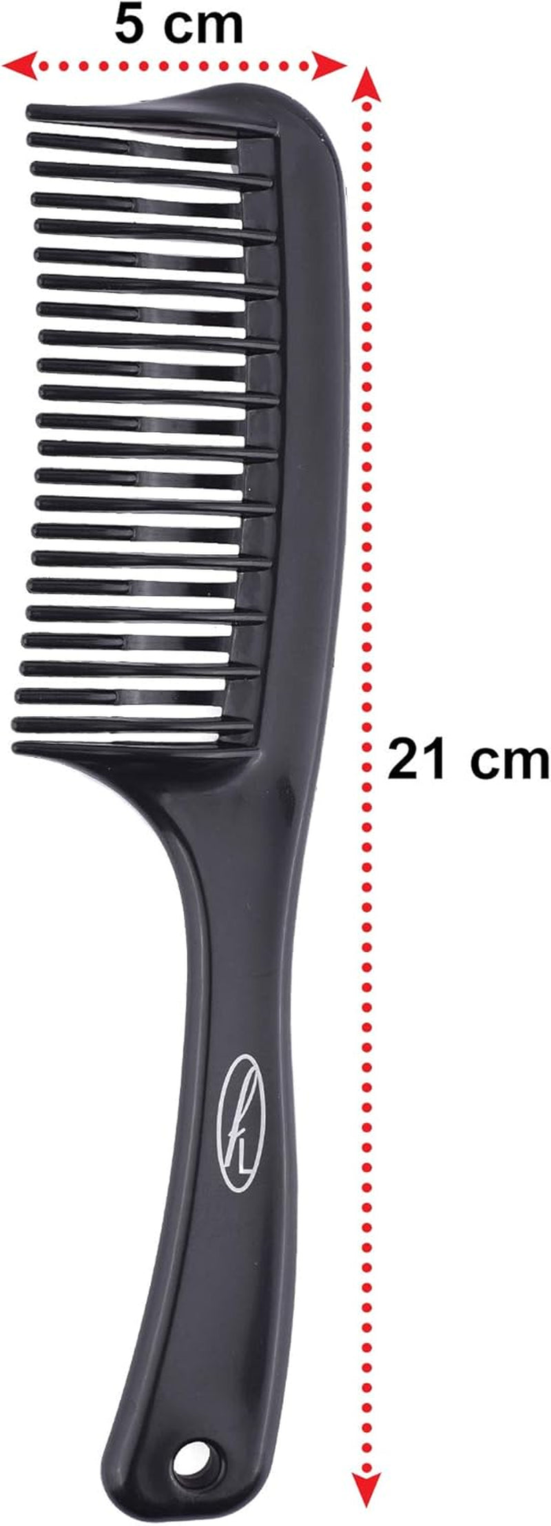 - Detangling Comb with Unique Intertwined Teeth - Hair Detangling and Shower Comb Great for Afro, Wet or Curly Hair, Thick Plastic Black Antistatic Comb