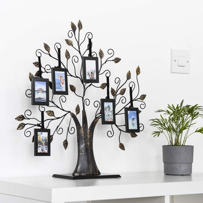 Family Tree Photo Frame with 6 Hanging Picture Frames