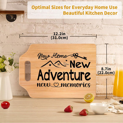 New Home Gifts for Couple Friends Family, Housewarming Gifts for New Home, Creative Kitchen Bamboo Cutting Board