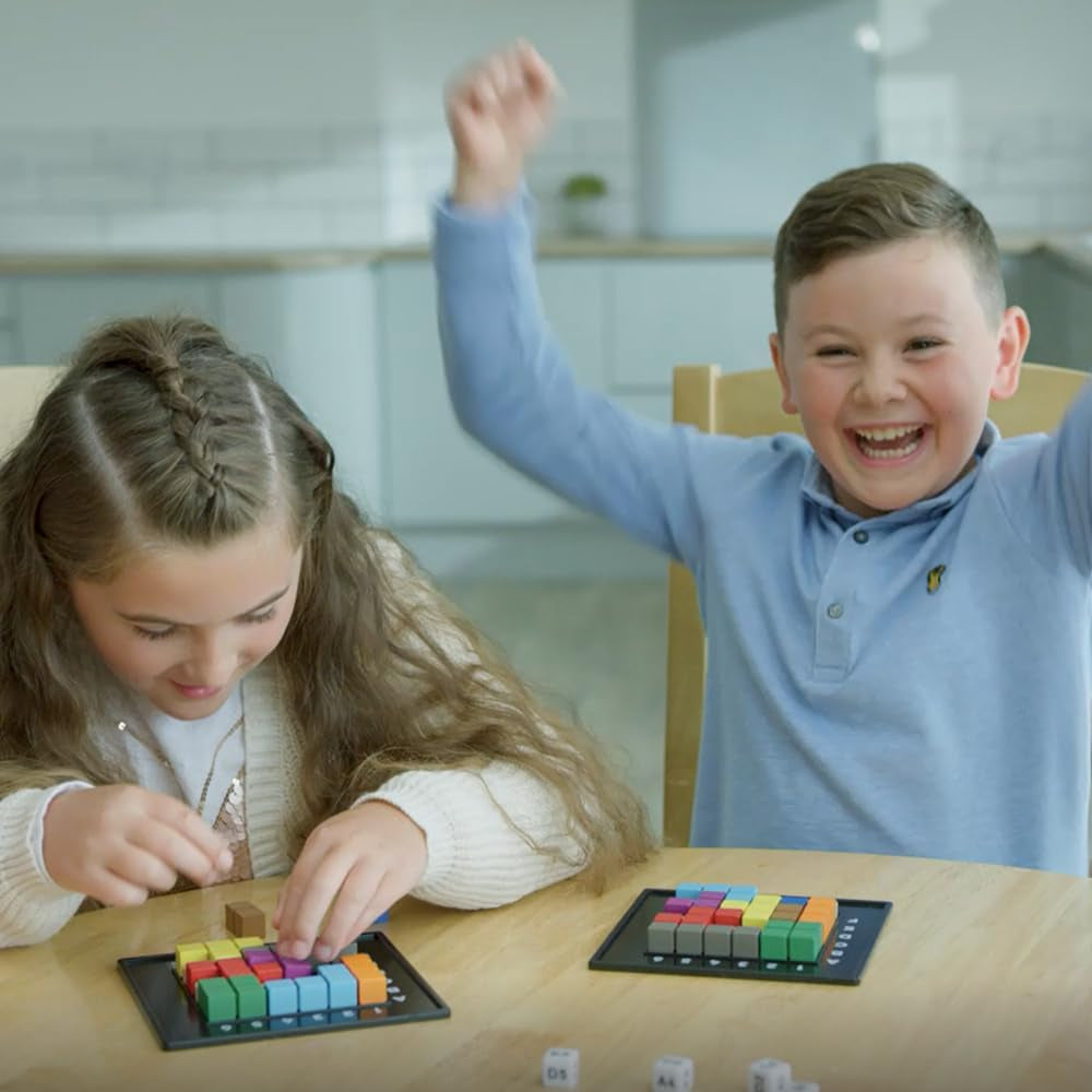 the Genius Square Game - 62,208 Puzzle Challenges for Friends and Family Board Game Night - Logic STEM Educational Learning Resources - Adults & Kids Smart Games Ages 6+
