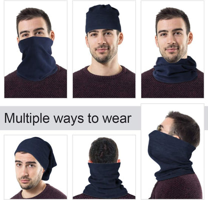 Neck Warmer Snood for Men & Women,Winter Neck Gaiter Fleece Bandana Face Covering Mask Windproof Neck Scarf Neckwear for Outdoor Sports Motorcycle Skiing Running Cycling