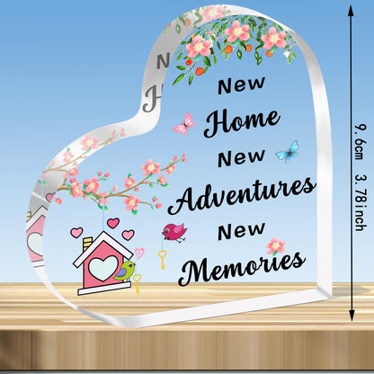 New Home Gifts House Warming Gifts for Relatives Friend Fist Home Gift Moving New House Gift New Home New Adventures Acrylic Plaque Keepsake