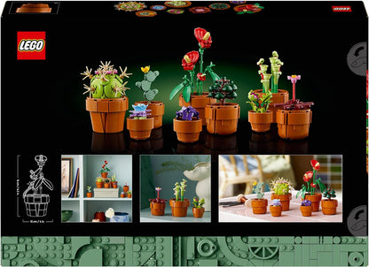 Botanicals Tiny Plants - 9 Potted Artificial Flowers Set for Indoors Incl. Faux Cactuses & Red Anthurium - Gift for Valentine'S Day for Women and Men - Home Decor - 10329