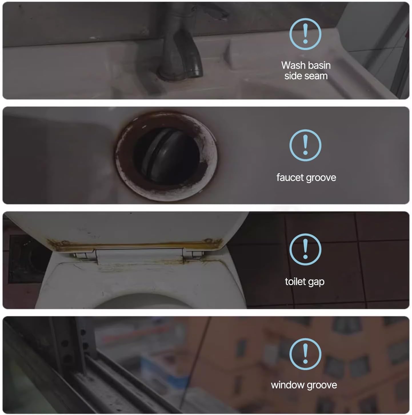 Crevice Cleaning Brush, Bathroom Tile Groove Gap Cleaning Brush,Premium Crevice Cleaning Tool Aluminum Support with 15° Angle Magic Brush, Thin Cleaning Brush for Home Kitchen