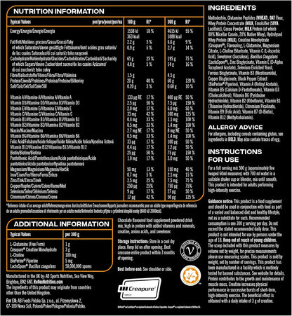 Nutrition Instant Mass Heavyweight - Mass Gainer - over 1000 Kcal per Serving, 60G Protein, Creatine - High Calorie Post Workout or before Bed Protein Shake (Chocolate Perfection, 2 Kg)