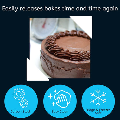 Non-Stick Spring Form Cake Tin, round Cake Pan with Loose Base for Easy Release, Dishwasher, Fridge and Freezer Safe, 23Cm / 9 Inch Diameter