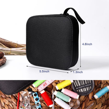 Sewing Kit with Case Portable Sewing Supplies for Home Traveler, Adults, Beginner, Emergency, Kids Contains Thread, Scissors, Needles, Measure Etc