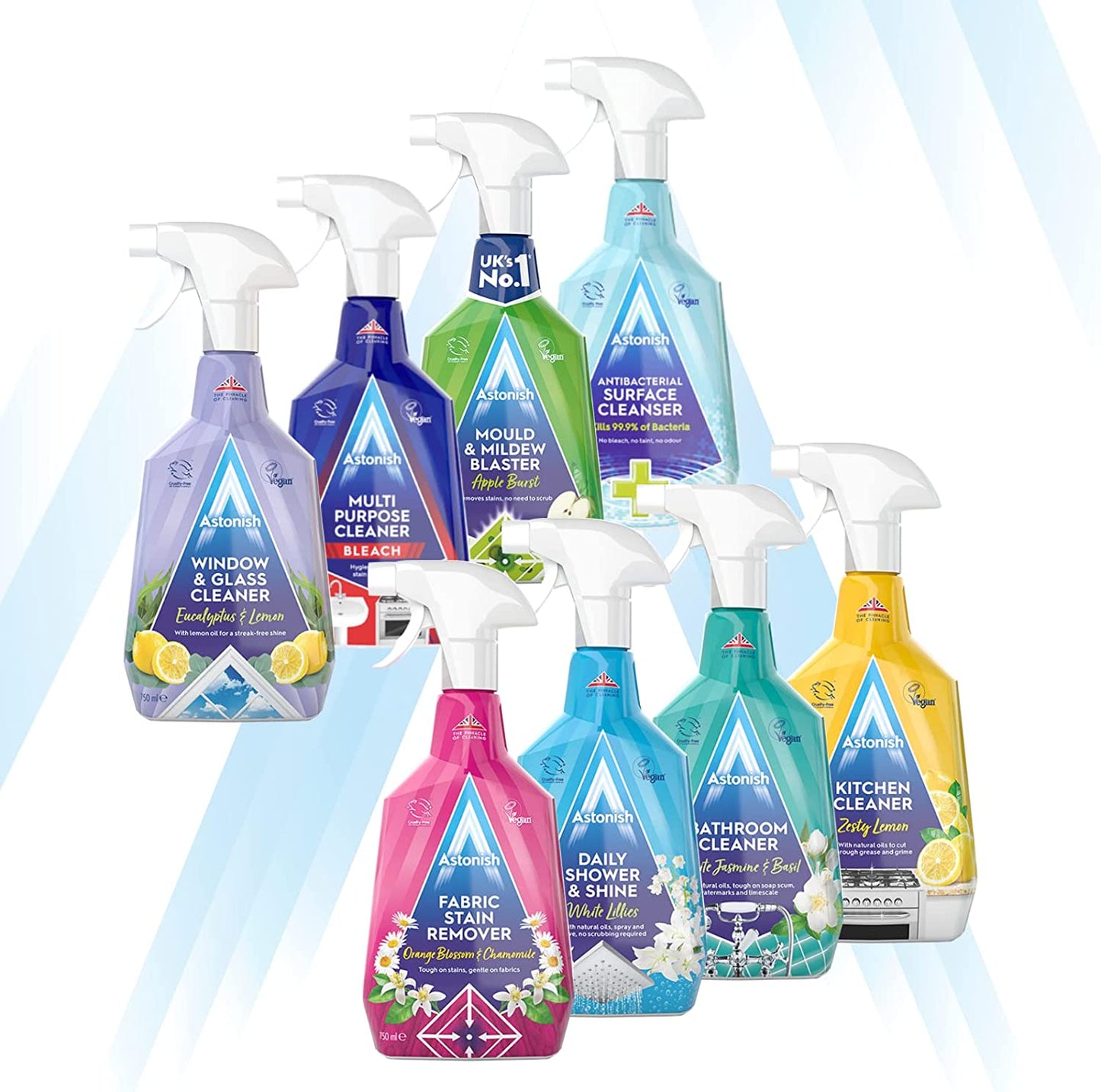 Astonish Daily Shower and Shine, Vegan and Cruelty-Free Shower Spray, 750Ml, White Lilies