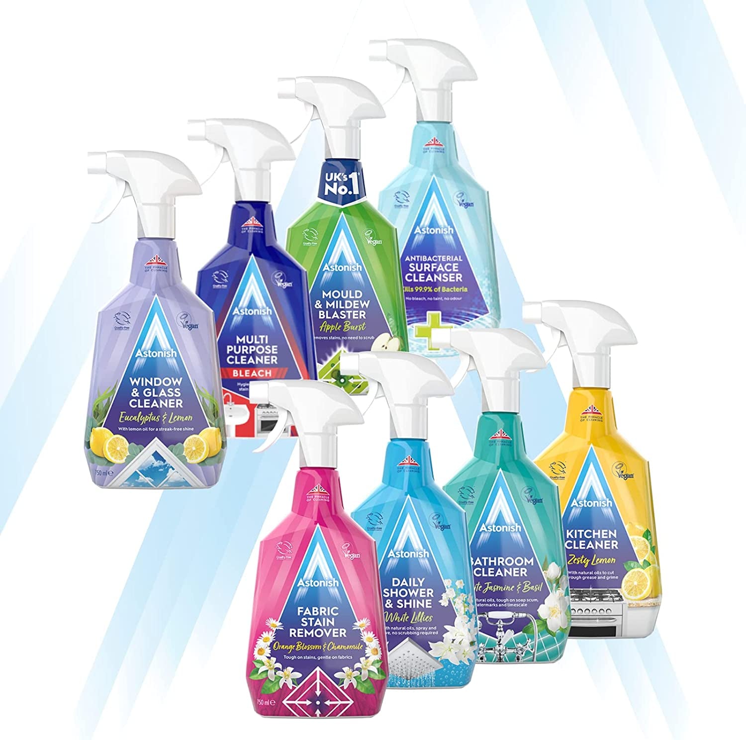Astonish Daily Shower and Shine, Vegan and Cruelty-Free Shower Spray, 750Ml, White Lilies