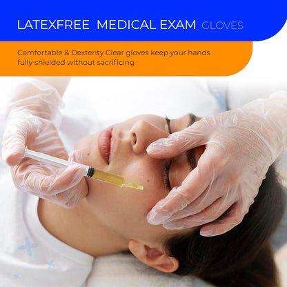 Gloveman Clear Vinyl Gloves (Box of 100) (L (Pack of 100))